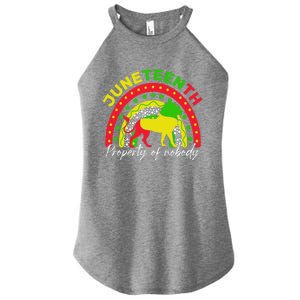 Boho Melanin Lion Black Juneteenth Property Of Nobody 1865 Women's Perfect Tri Rocker Tank