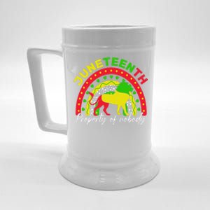 Boho Melanin Lion Black Juneteenth Property Of Nobody 1865 Beer Stein