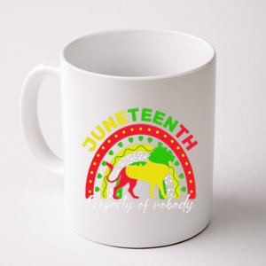 Boho Melanin Lion Black Juneteenth Property Of Nobody 1865 Coffee Mug