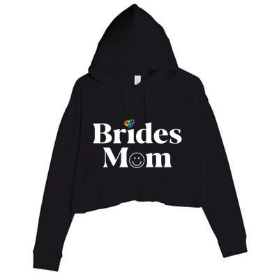 Brides Mom Lesbian Bachelorette Party Pride Beach Squad Gift Crop Fleece Hoodie