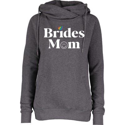 Brides Mom Lesbian Bachelorette Party Pride Beach Squad Gift Womens Funnel Neck Pullover Hood