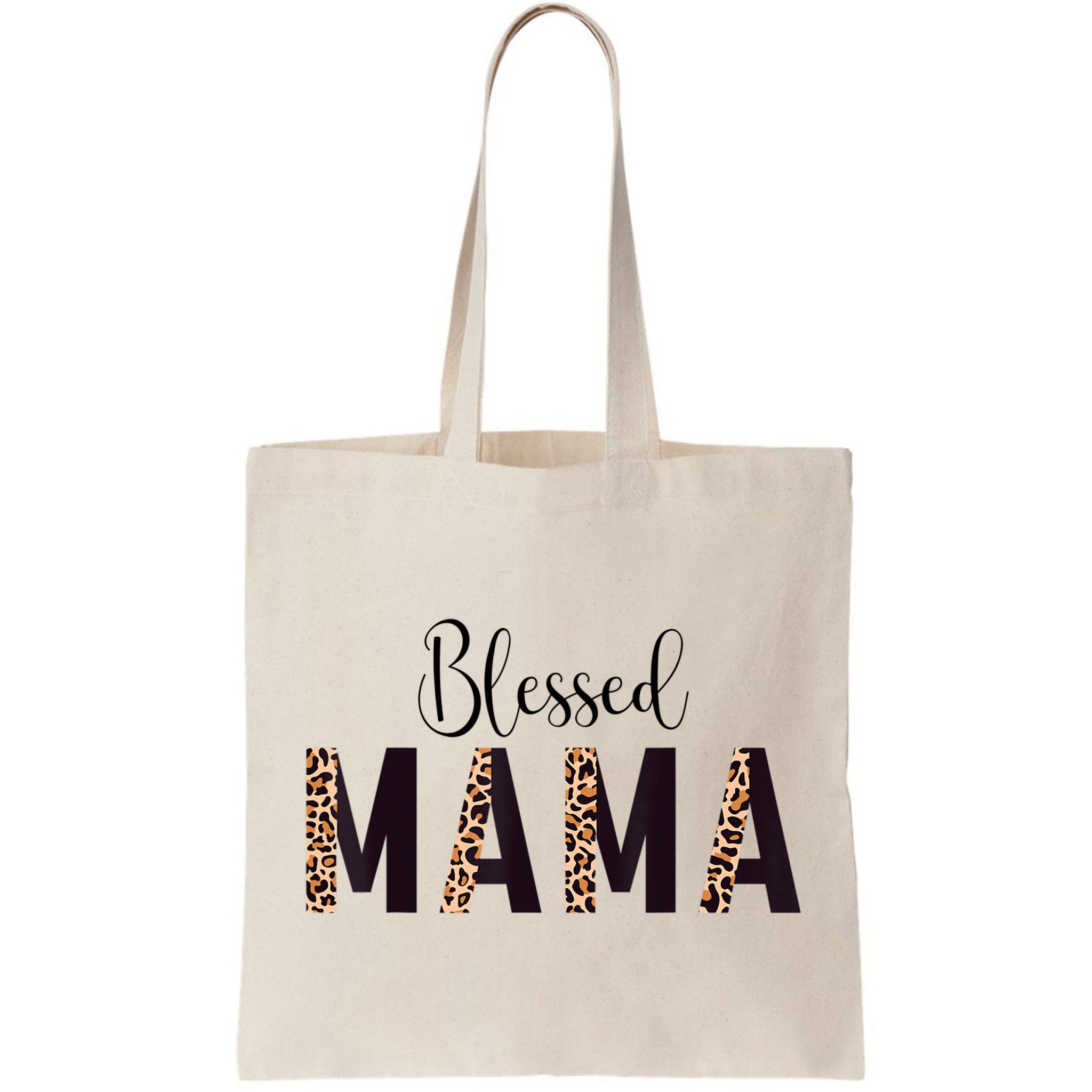 Blessed Mama Leopard Print Mom Thanksgiving Mothers Day Bag