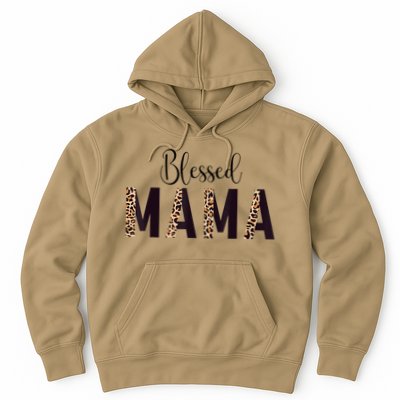 Blessed Mama Leopard Print Mom Thanksgiving Mothers Day Hoodie