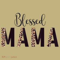 Blessed Mama Leopard Print Mom Thanksgiving Mothers Day T-Shirt