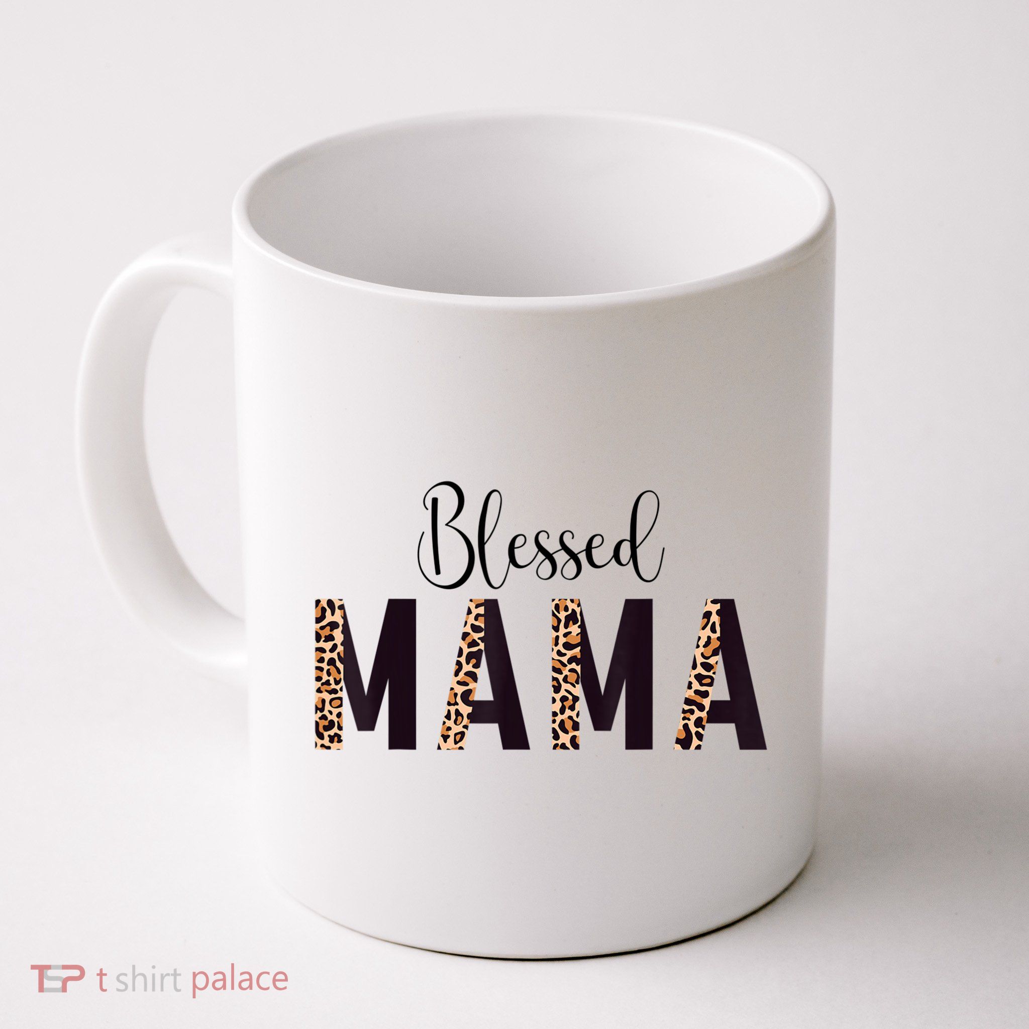 Blessed Mama Leopard Print Mom Thanksgiving Mothers Day Mug