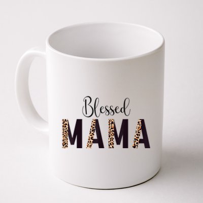 Blessed Mama Leopard Print Mom Thanksgiving Mothers Day Coffee Mug