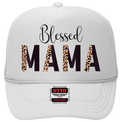 Blessed Mama Leopard Print Mom Thanksgiving Mothers Day Trucker Hat