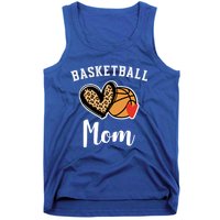 Basketball Mom Leopard Heart Gift Tank Top