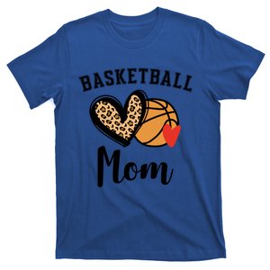 Basketball Mom Leopard Heart Gift T-Shirt