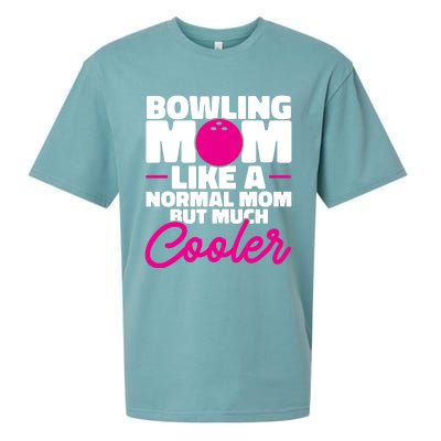 Bowling Mom Like A Normal Mom But Much Cooler Bowler Meaningful Gift Sueded Cloud Jersey T-Shirt