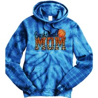 Basketball Mom Leopard Letters Design Cute Gift Tie Dye Hoodie