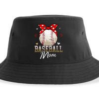 Baseball Mom Leopard Messy Bun Game Day Mothers Day Sustainable Bucket Hat