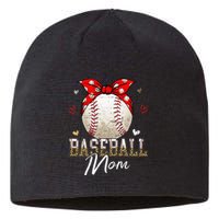 Baseball Mom Leopard Messy Bun Game Day Mothers Day Sustainable Beanie