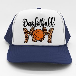 Basketball Mom Leopard Basketball Mama Mothers Day Mom Gift Trucker Hat