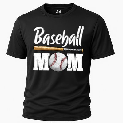 Baseball Mom Leopard Print Baseball Mama Mother's Day Cooling Performance Crew T-Shirt