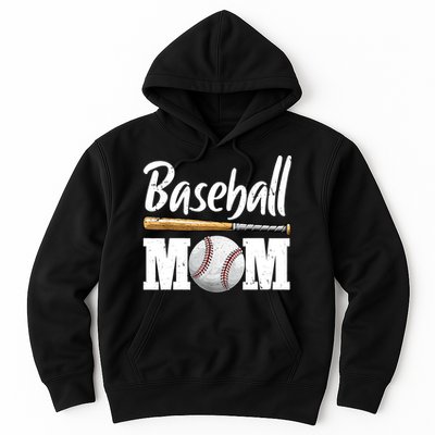 Baseball Mom Leopard Print Baseball Mama Mother's Day Hoodie