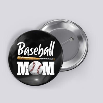 Baseball Mom Leopard Print Baseball Mama Mother's Day Button