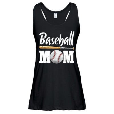 Baseball Mom Leopard Print Baseball Mama Mother's Day Ladies Essential Flowy Tank