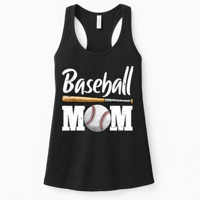 Baseball Mom Leopard Print Baseball Mama Mother's Day Womens Tank Top