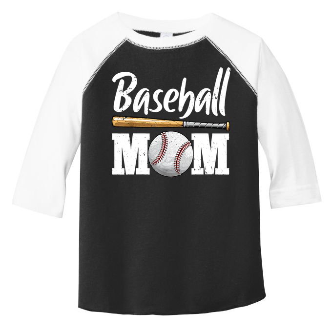 Baseball Mom Leopard Print Baseball Mama Mother's Day Toddler Fine Jersey T-Shirt