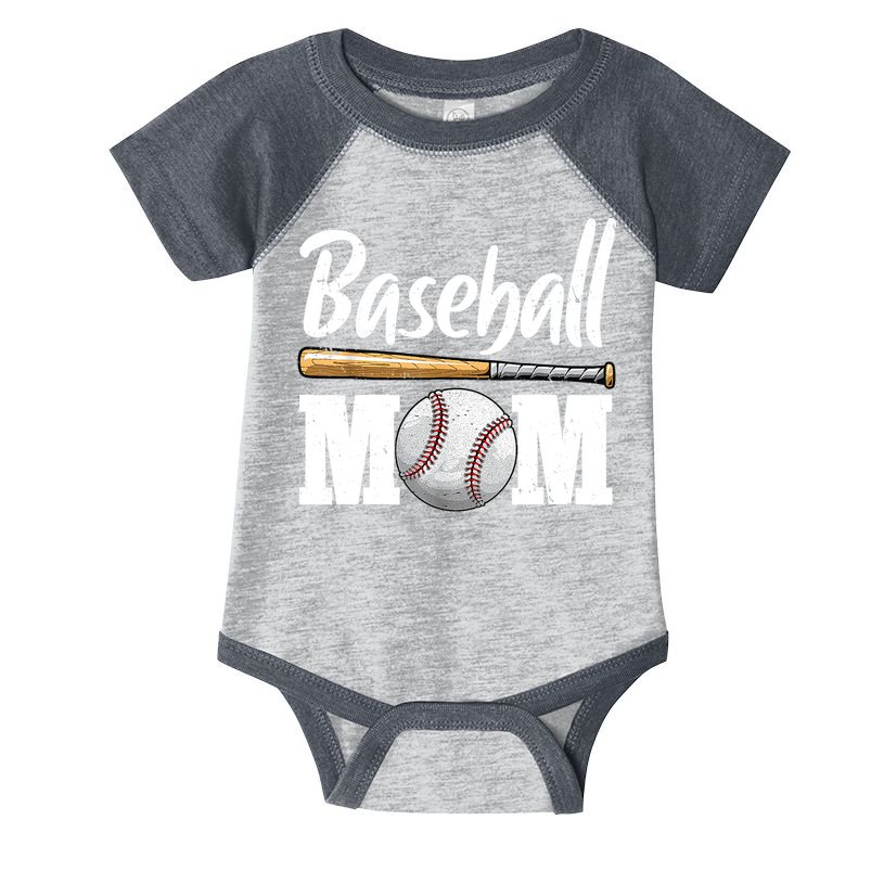 Baseball Mom Leopard Print Baseball Mama Mother's Day Infant Baby Jersey Bodysuit