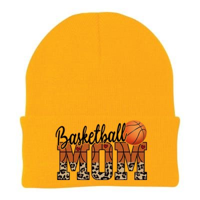 Basketball Mom Leopard Letters Design Gift Knit Cap Winter Beanie