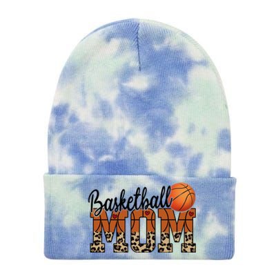 Basketball Mom Leopard Letters Design Gift Tie Dye 12in Knit Beanie