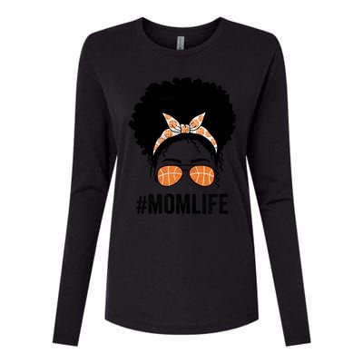 Basketball Mom Life Messy Bun Mothers Day Idea Gift Womens Cotton Relaxed Long Sleeve T-Shirt