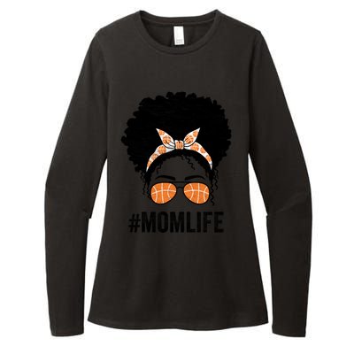 Basketball Mom Life Messy Bun Mothers Day Idea Gift Womens CVC Long Sleeve Shirt