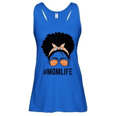 Basketball Mom Life Messy Bun Mothers Day Idea Gift Ladies Essential Flowy Tank