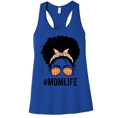 Basketball Mom Life Messy Bun Mothers Day Idea Gift Women's Racerback Tank