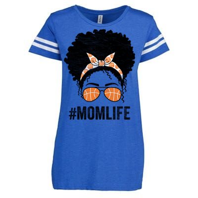 Basketball Mom Life Messy Bun Mothers Day Idea Gift Enza Ladies Jersey Football T-Shirt