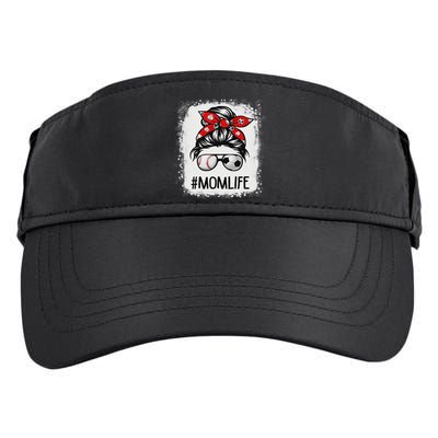 Bleached Mom Life Soccer Messy Bun Baseball Game Day Adult Drive Performance Visor