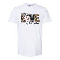 Baseball Mom Leopard For The Love Of The Game Baseball Softstyle CVC T-Shirt