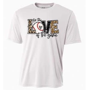 Baseball Mom Leopard For The Love Of The Game Baseball Cooling Performance Crew T-Shirt