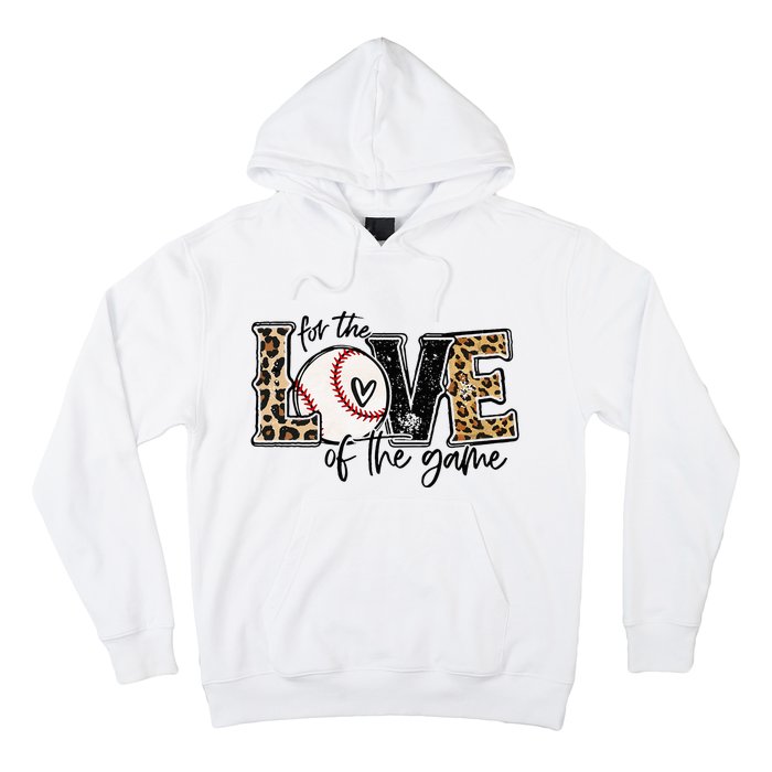 Baseball Mom Leopard For The Love Of The Game Baseball Hoodie