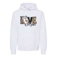 Baseball Mom Leopard For The Love Of The Game Baseball Premium Hoodie