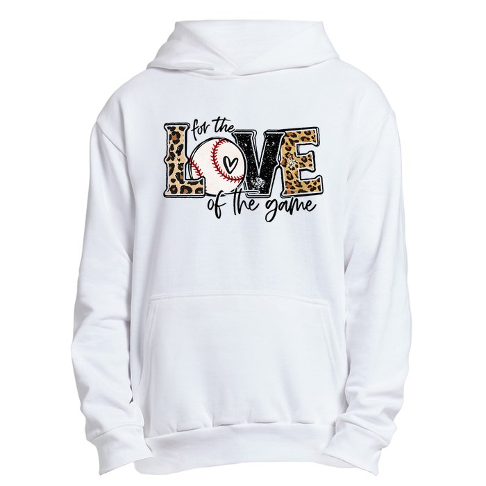 Baseball Mom Leopard For The Love Of The Game Baseball Urban Pullover Hoodie