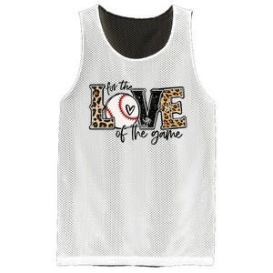 Baseball Mom Leopard For The Love Of The Game Baseball Mesh Reversible Basketball Jersey Tank