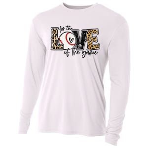 Baseball Mom Leopard For The Love Of The Game Baseball Cooling Performance Long Sleeve Crew