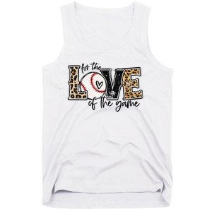 Baseball Mom Leopard For The Love Of The Game Baseball Tank Top