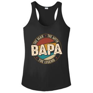 Bapa Myth Legend Funny Fathers Day Bapa Gift Ladies PosiCharge Competitor Racerback Tank