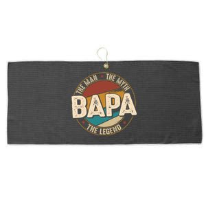 Bapa Myth Legend Funny Fathers Day Bapa Gift Large Microfiber Waffle Golf Towel