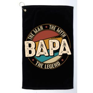 Bapa Myth Legend Funny Fathers Day Bapa Gift Platinum Collection Golf Towel