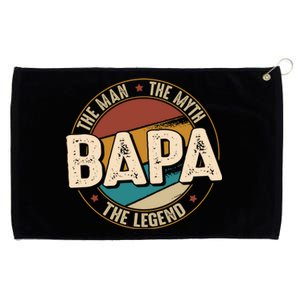 Bapa Myth Legend Funny Fathers Day Bapa Gift Grommeted Golf Towel