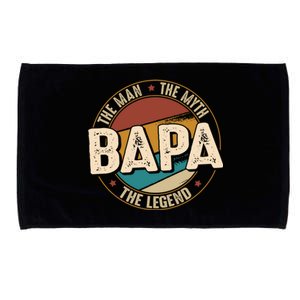 Bapa Myth Legend Funny Fathers Day Bapa Gift Microfiber Hand Towel