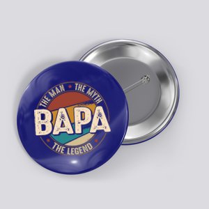 Bapa Myth Legend Funny Fathers Day Bapa Gift Button