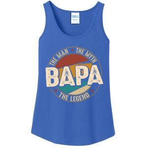 Bapa Myth Legend Funny Fathers Day Bapa Gift Ladies Essential Tank