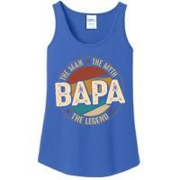 Bapa Myth Legend Funny Fathers Day Bapa Gift Ladies Essential Tank