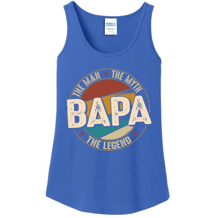 Bapa Myth Legend Funny Fathers Day Bapa Gift Ladies Essential Tank